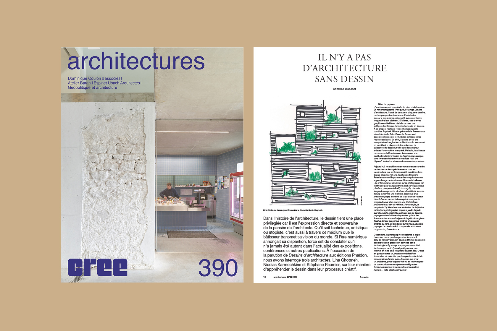 Publication. Lina Ghotmeh dans le n°390 du magazine Cree. Lina Ghotmeh — Architecture ARCHICree_News