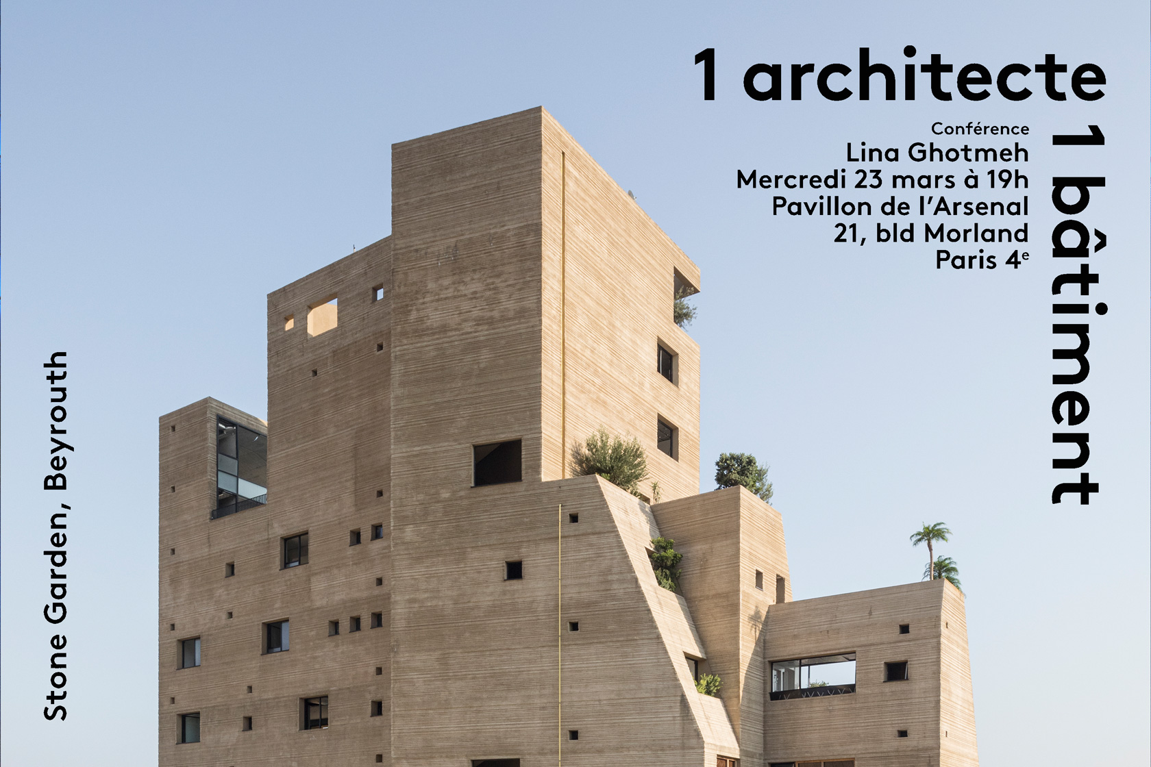 Conférence. Pavillon de l’Arsenal Lina Ghotmeh — Architecture Pavillon-de-L-Arsenal_Lecture_News_Front