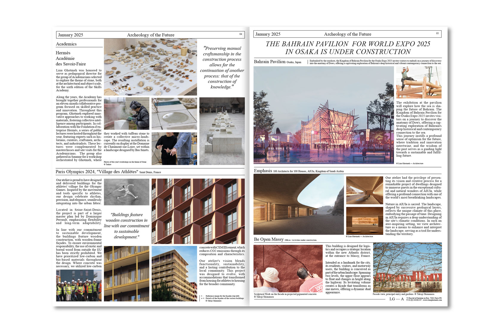 2025. Bonne Année à tous et à toutes ! Lina Ghotmeh — Architecture New-Year_Newspaper_NEWS_03