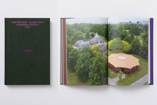 Publication. “A Table!”, Serpentine. Lina Ghotmeh — Architecture Serpentine-Catalogue_News_Front